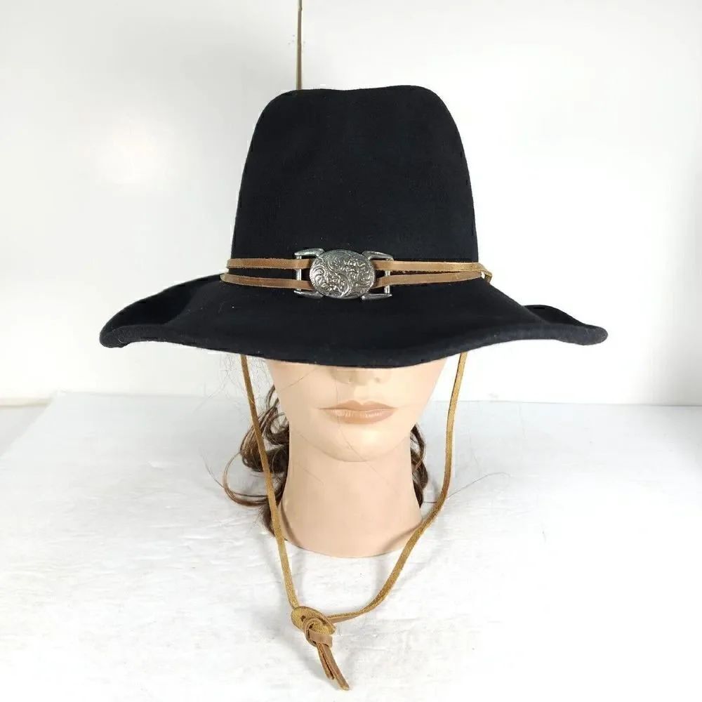 MHT Westerns Master Hatters Of Texas VTG Black Wool Hat Size Small made in USA